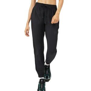 TNA Speed Drawstring Elastic Waist High Rise Casual Joggers Black Small